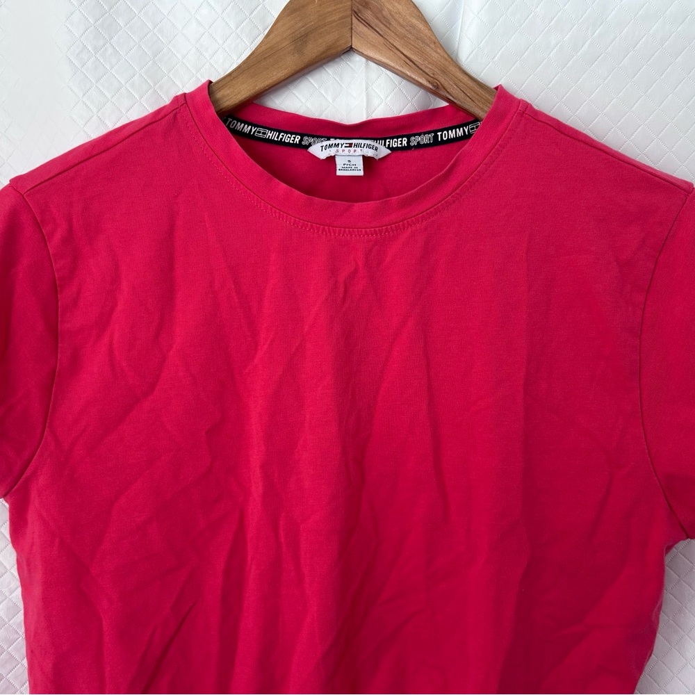 Tommy Hilfiger Women's Hot Pink Crop Top - Picture 6 of 8